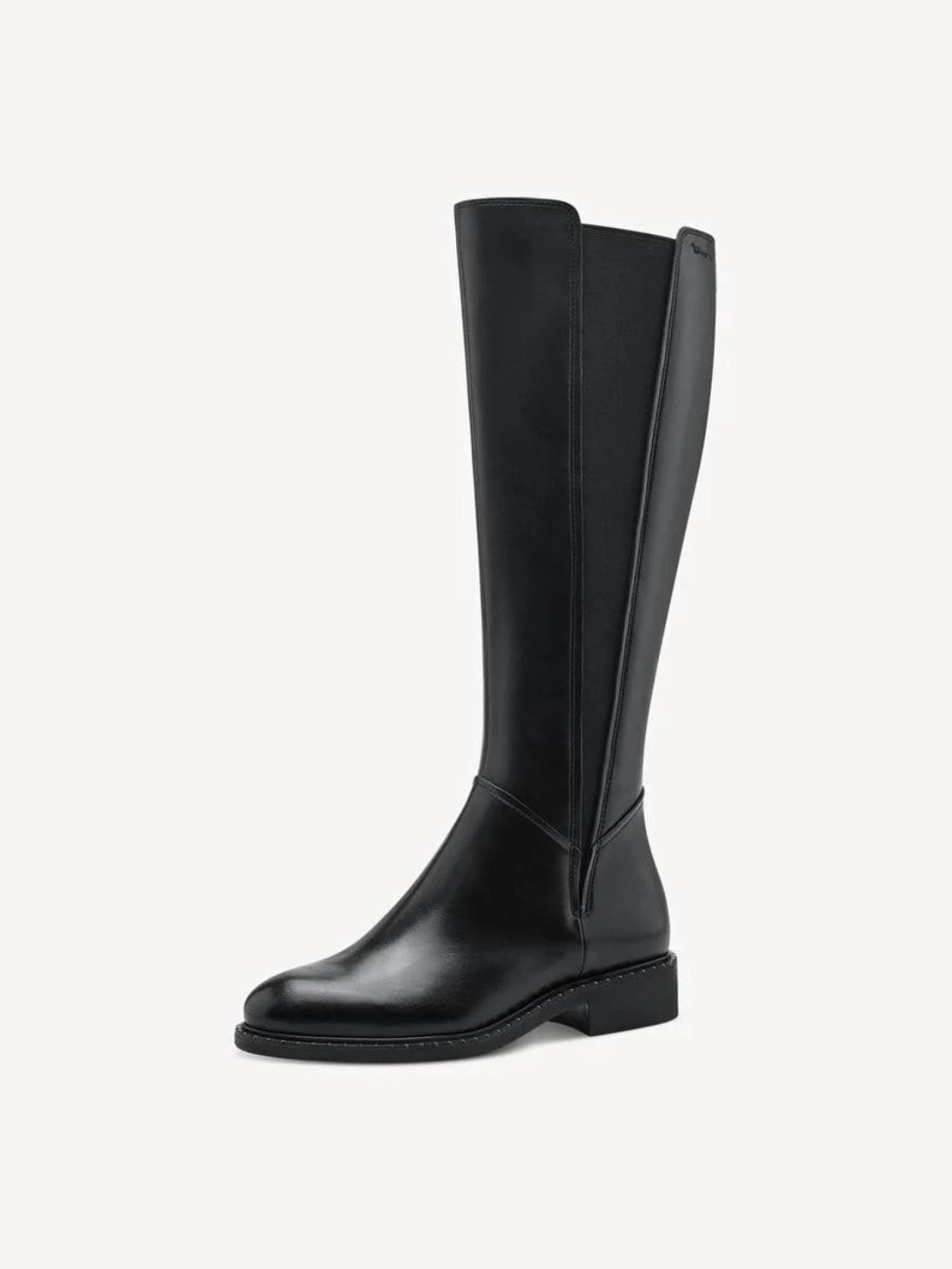 Schwarzer Langschaftstiefel