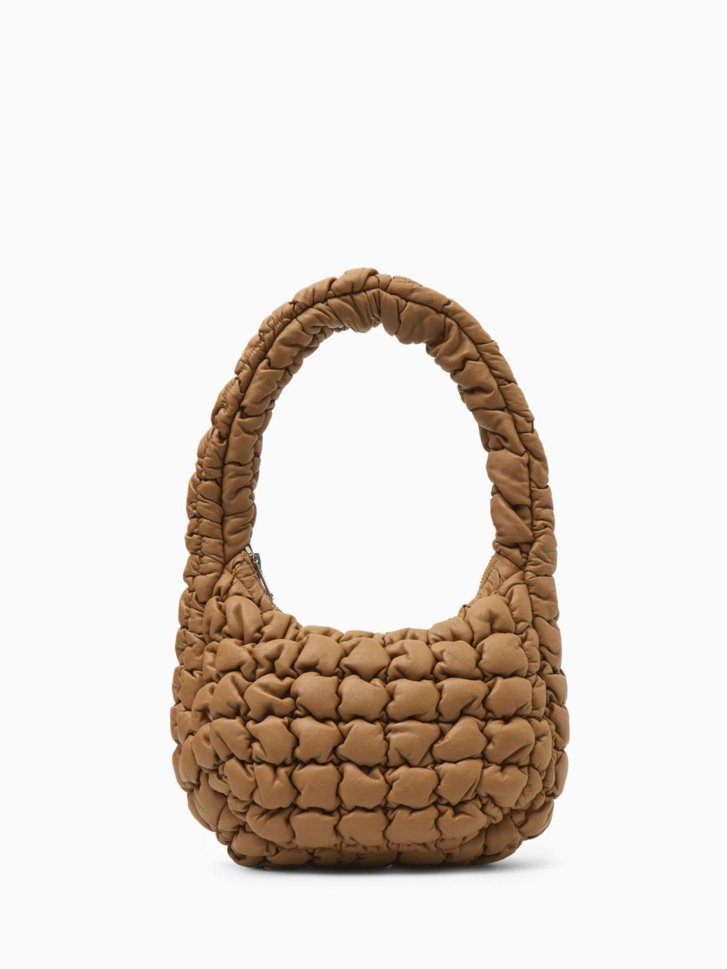 KLEINE GESTEPPTE TASCHE aus LEDER in Braun von COS