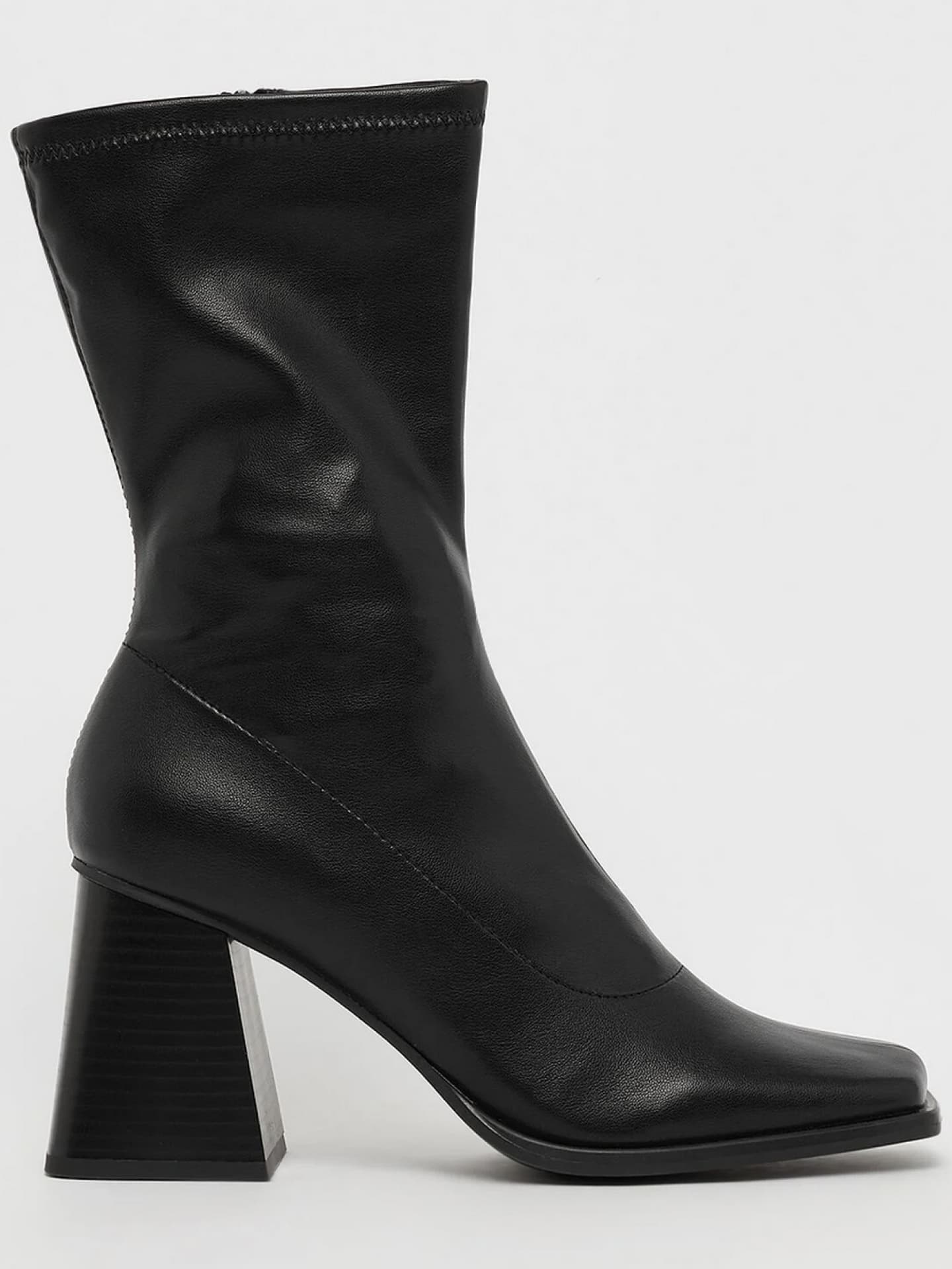 Onygo Ankle Boot schwarze Stiefelette mit Absatz Kunstleder