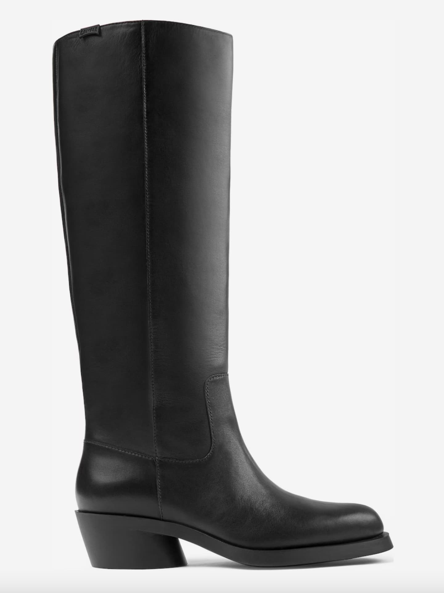schwarzer Stiefel Camper breite Waden 1