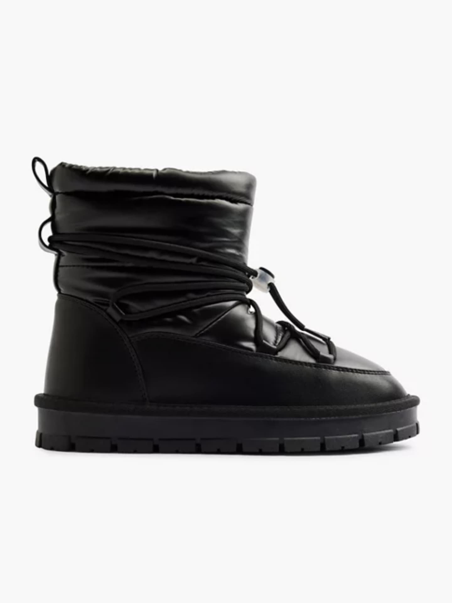 Deichmann schwarzer Snowboots mit Schnürung