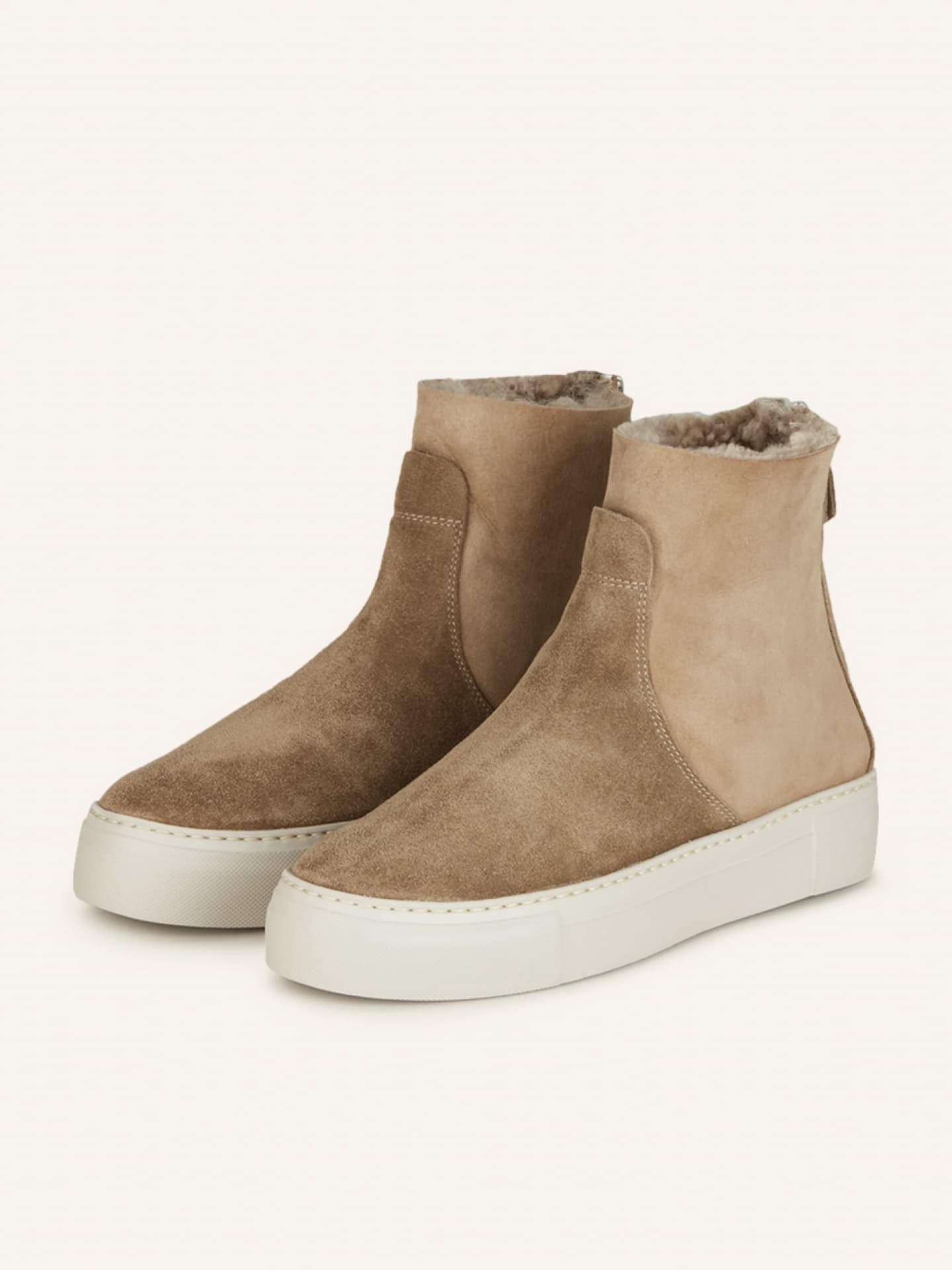 Hightop-Sneaker gefüttert in Beigefarben und braun von AGL