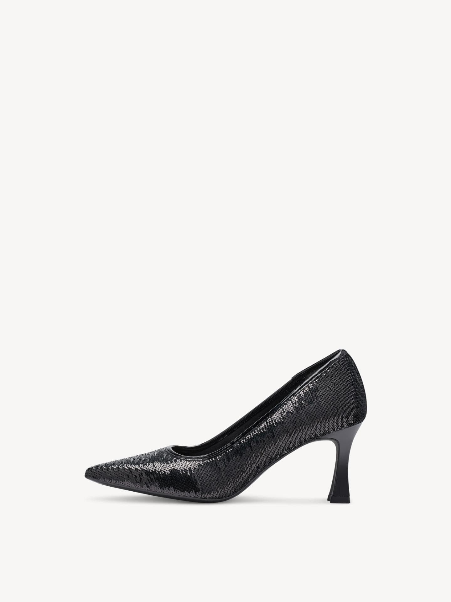 Schwarzer Pump mit Pailletten von Tamaris