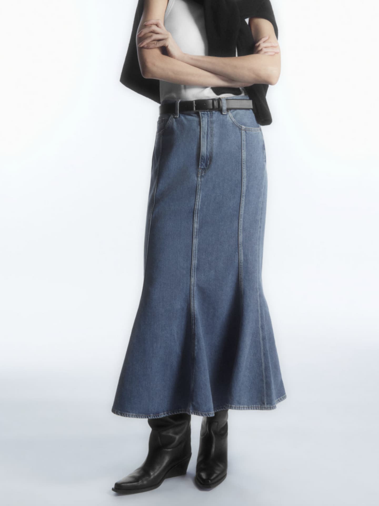 Maxirock aus Jeans von Cos in Blau