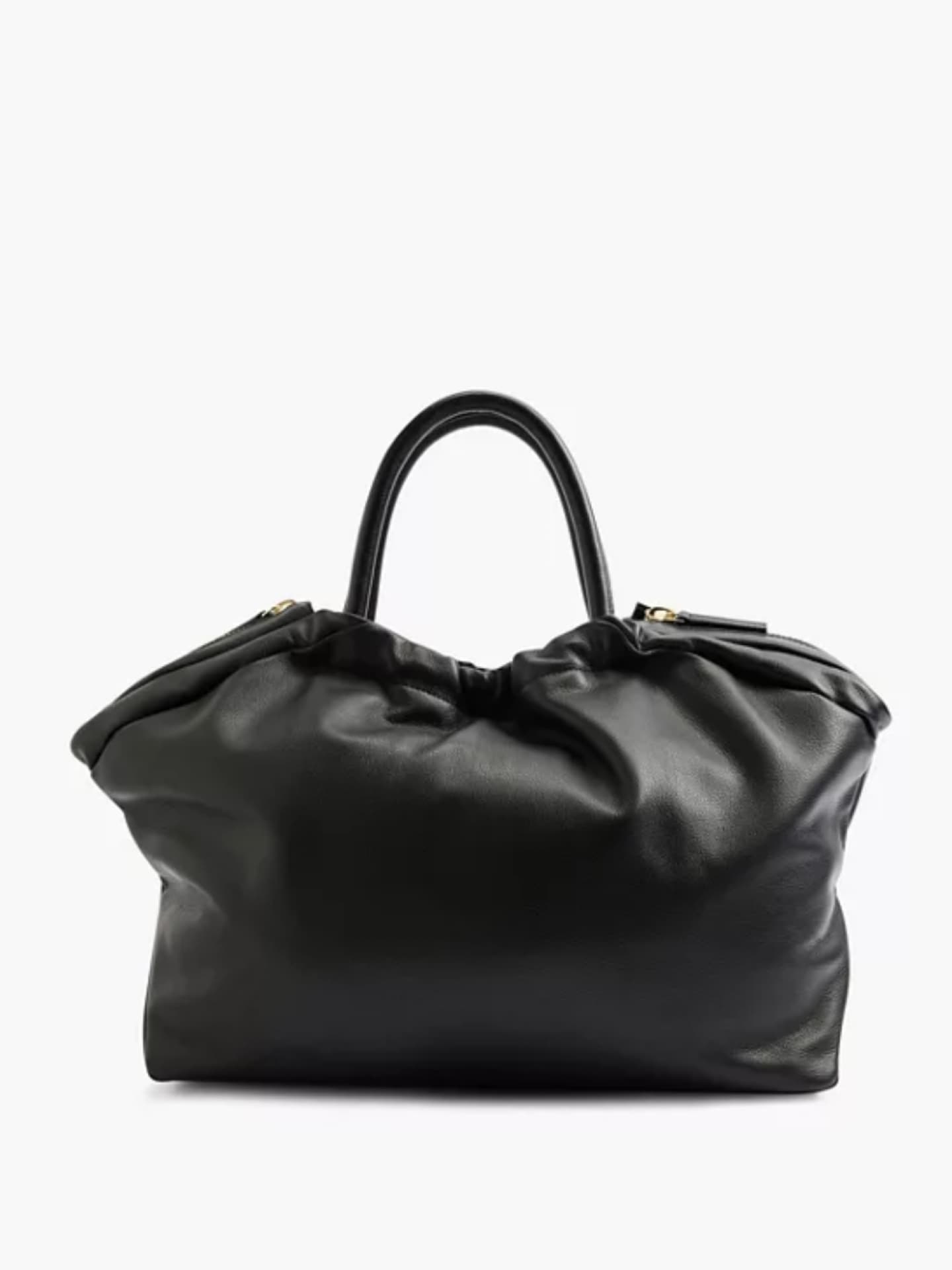 schwarzer Shopper von Deichmann aus Leder