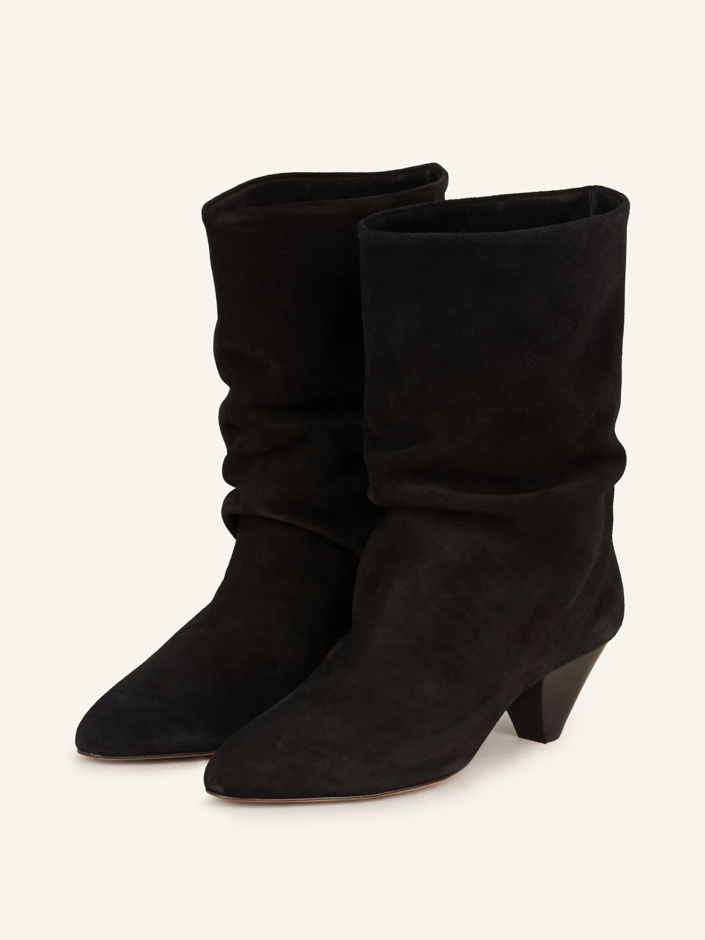 Schwarze Slouchy Boots