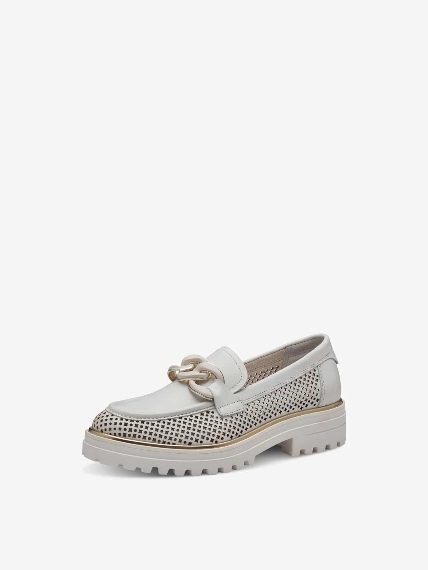 Weißer Loafer