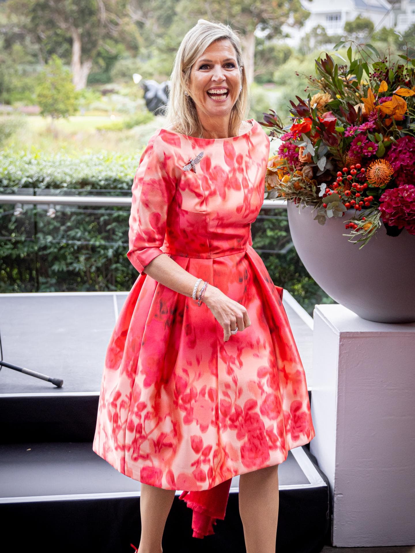 Königin Máxima im roten Kleid Königin Máxima im roten Kleid
