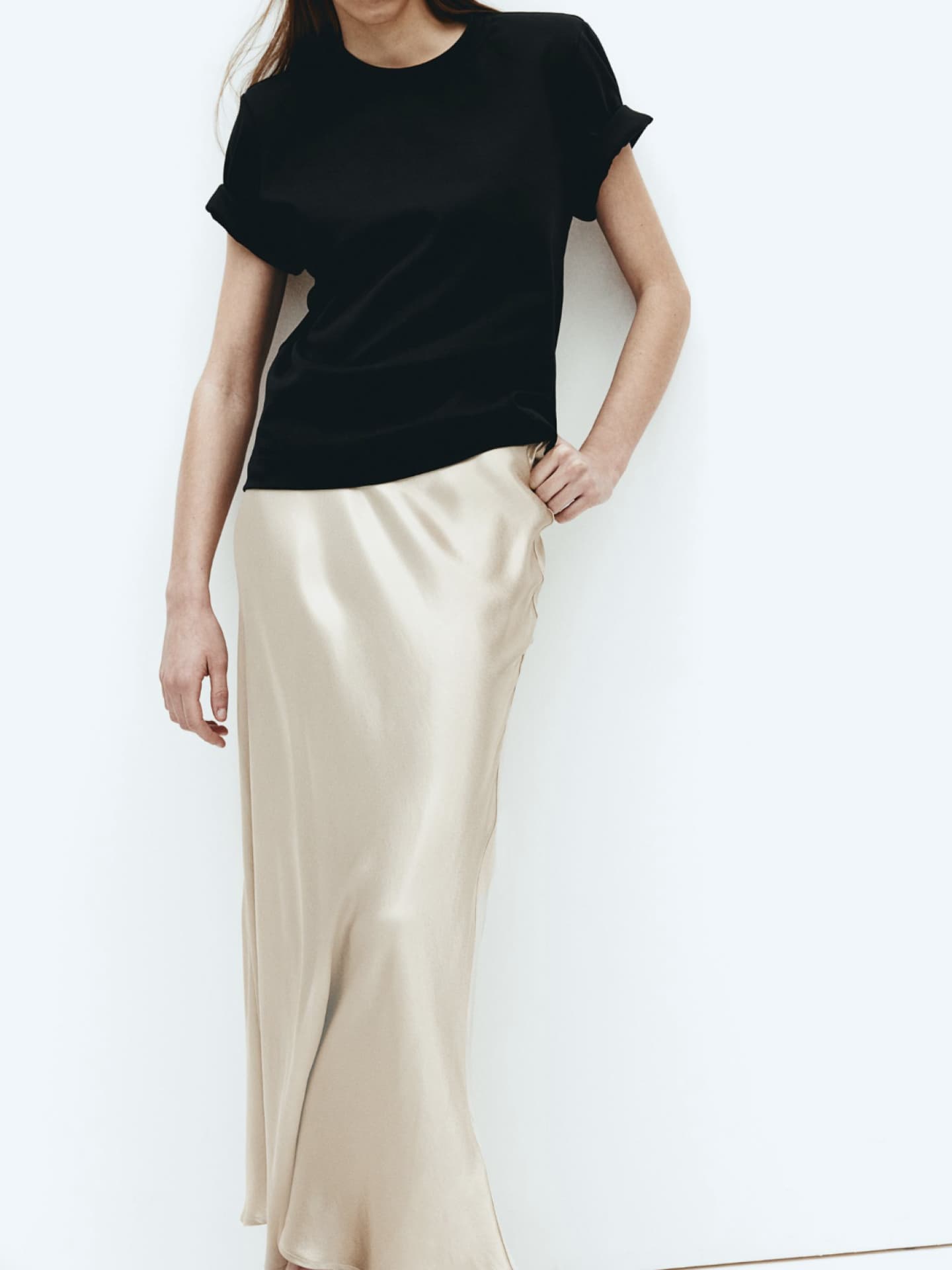 Rock aus Satin von H&M