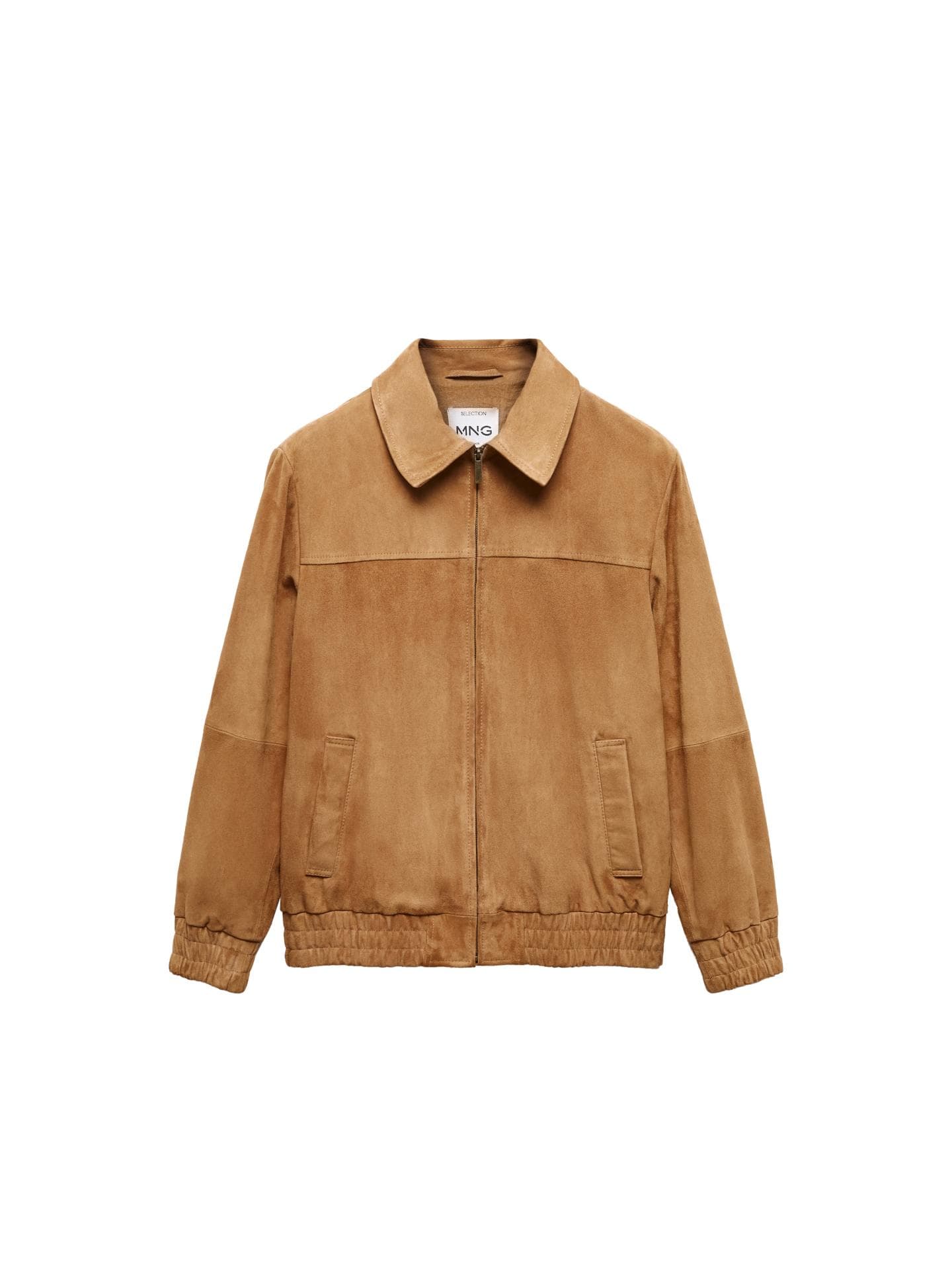 Hellbraune Lederjacke