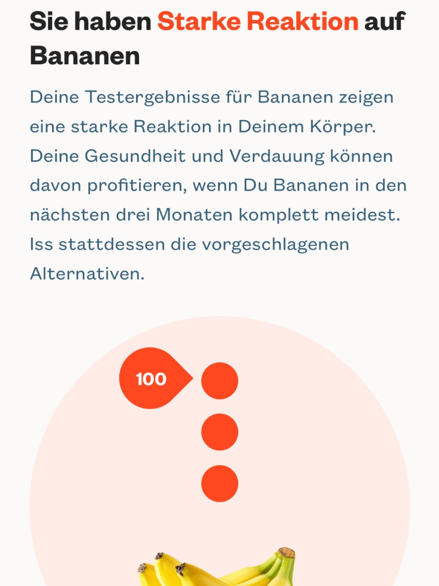 Lykon Testergebnis für Bananen