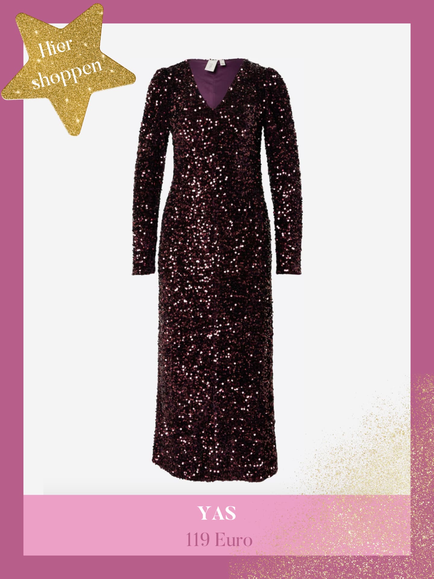 Paillettenkleid von YAS