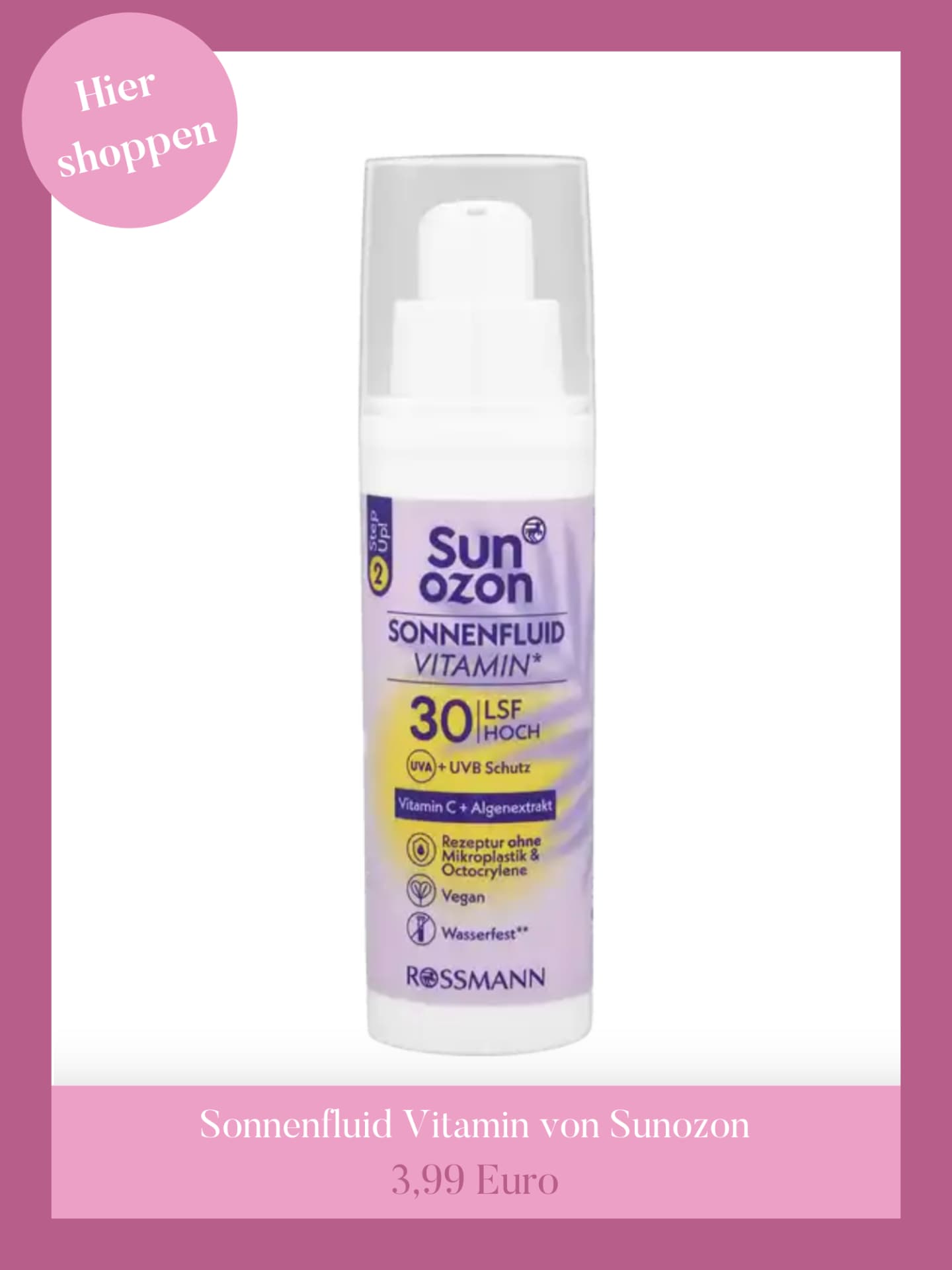Sonnenfluid Vitamin von Sunozon