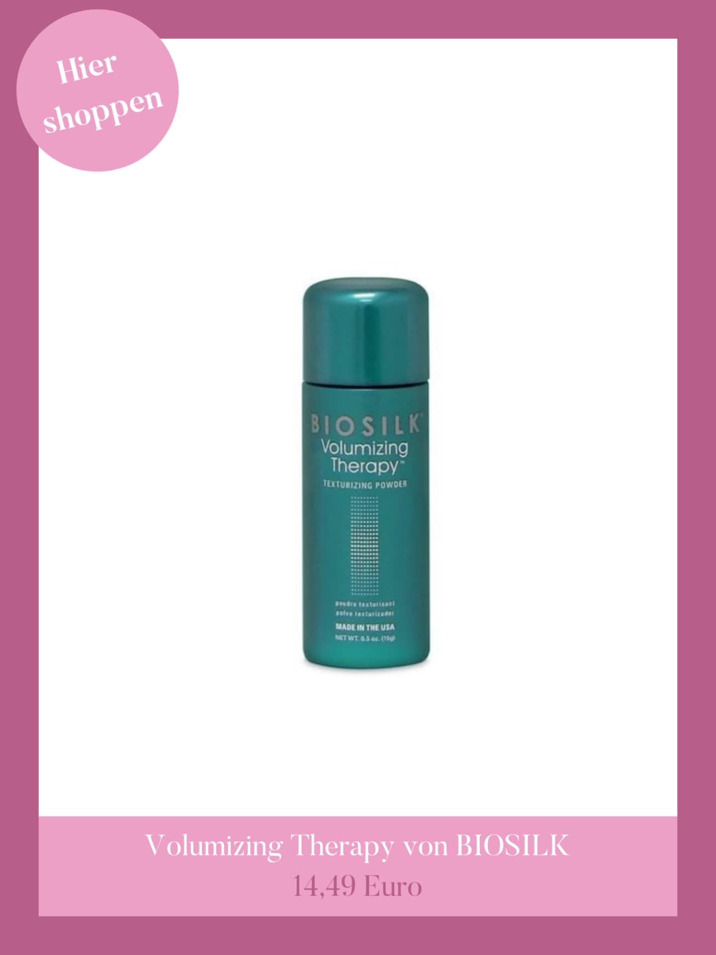BIOSILK Volumizing Spray mit UV-Filter