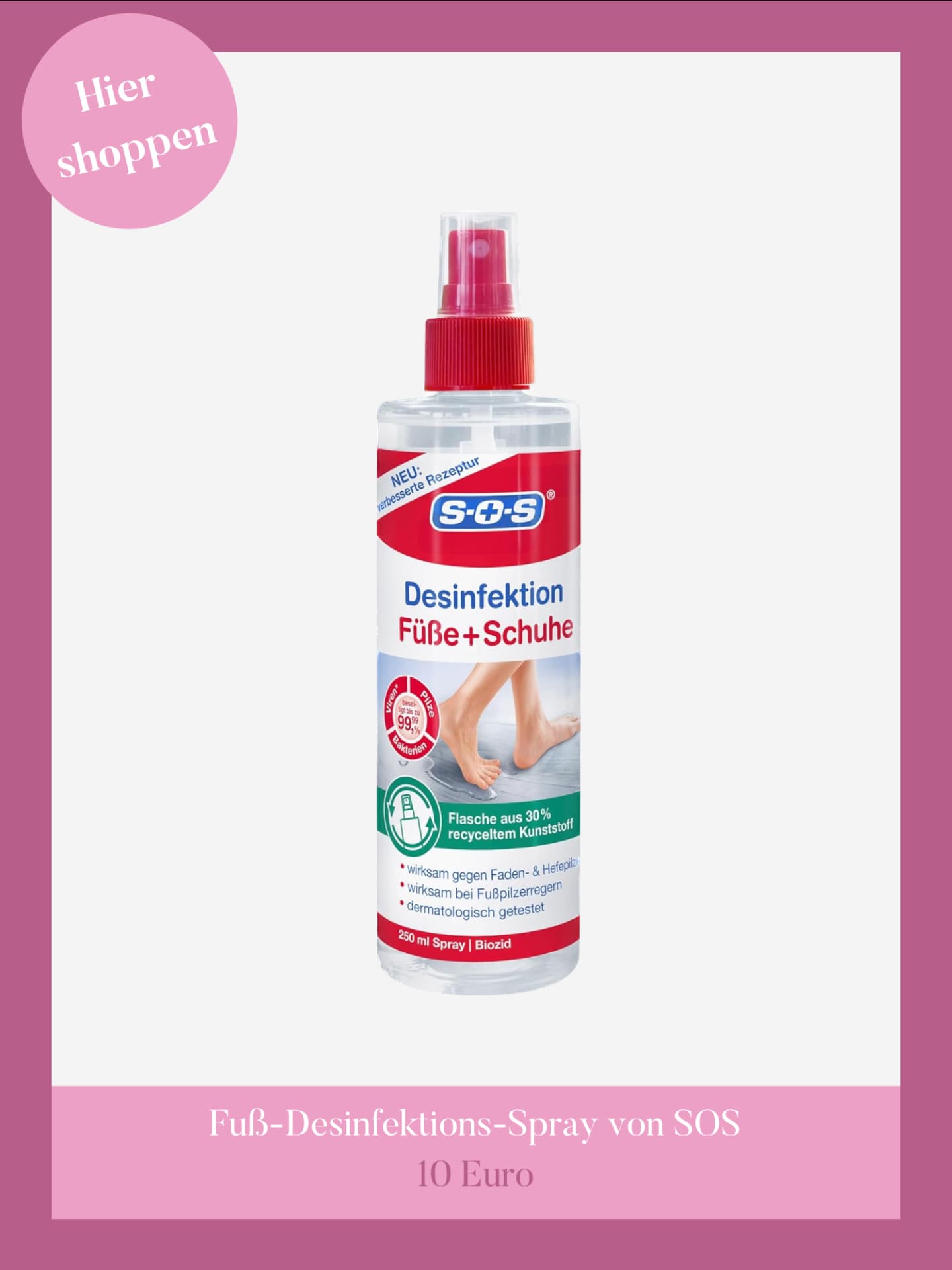 Fuß-Desinfektions-Spray von SOS