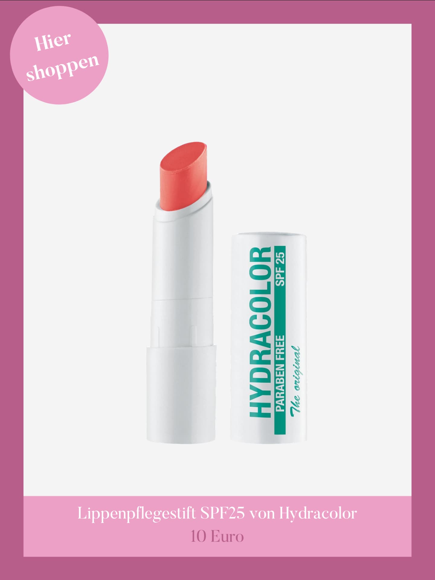 Lippenpflegestift SPF25 von Hydracolor.