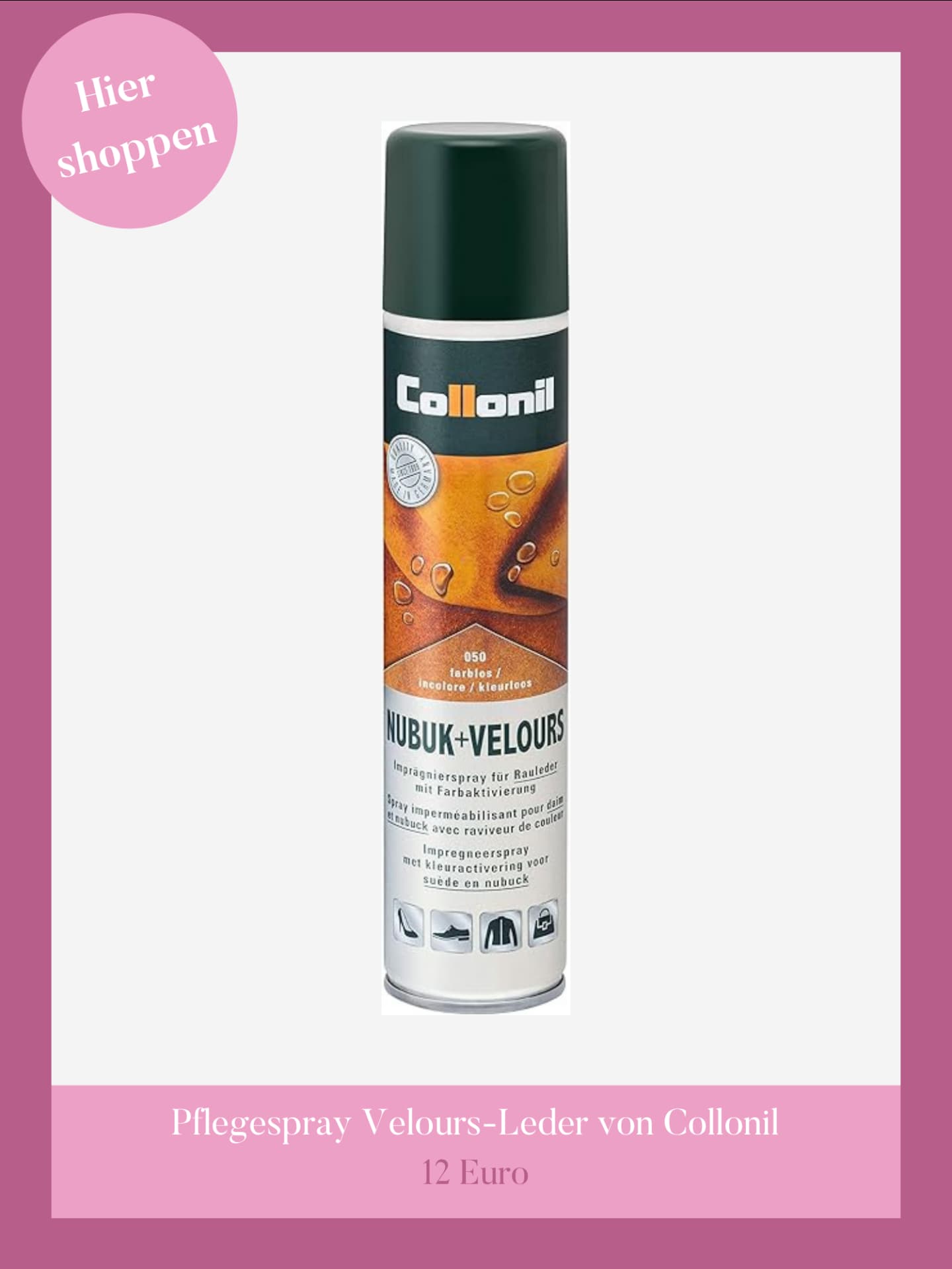 Pflegespray Velours-Leder von Collonil.