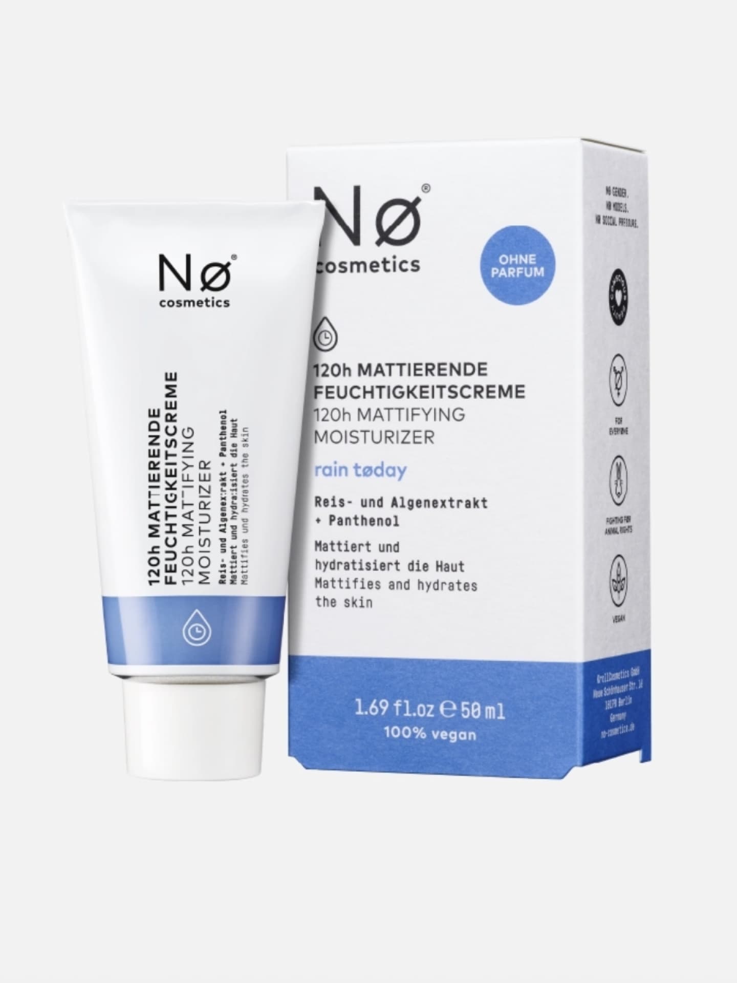 Nø Cosmetics 120h Mattierende Feuchtigkeitscreme