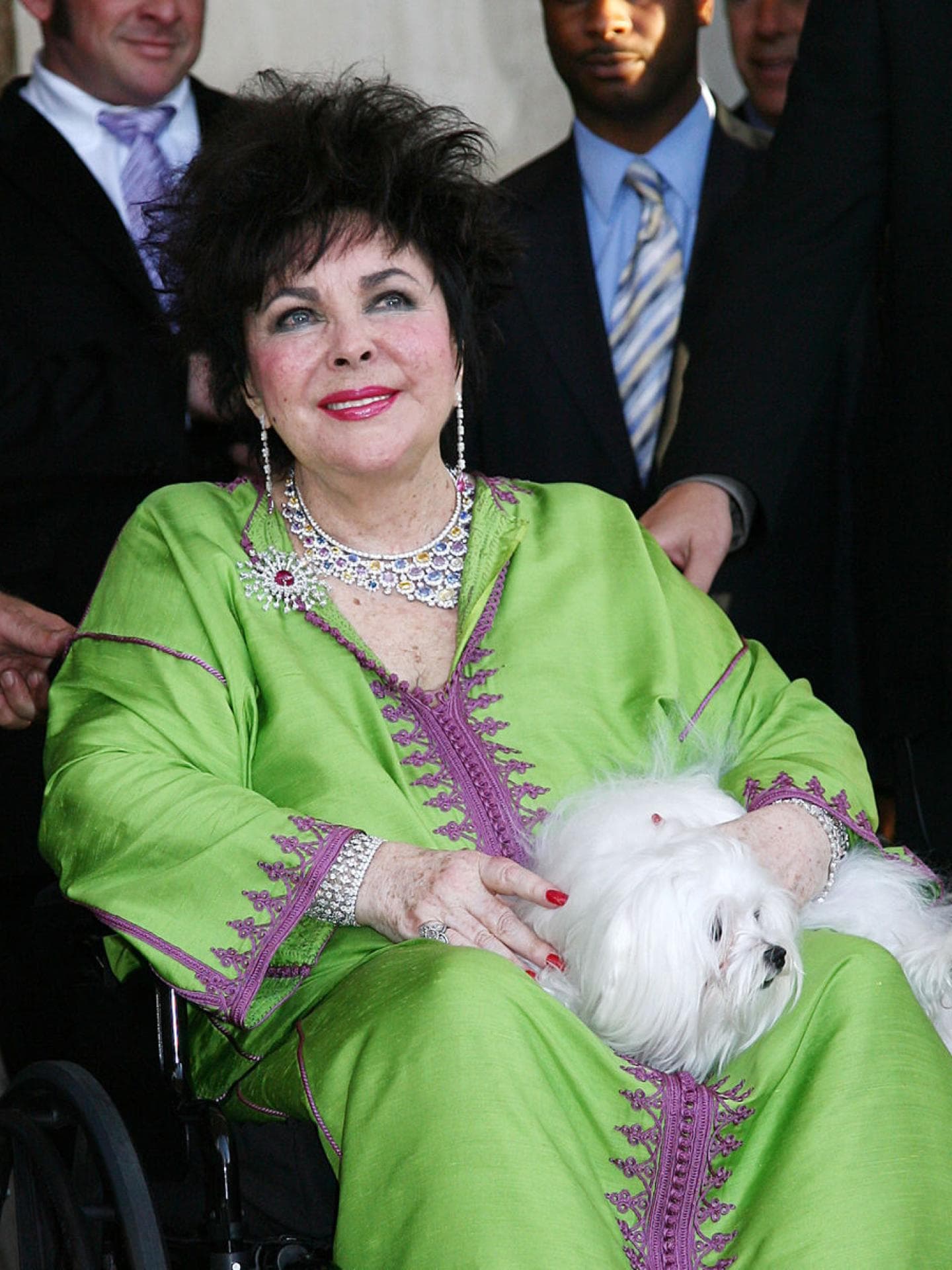Elisabeth Taylor und Hund