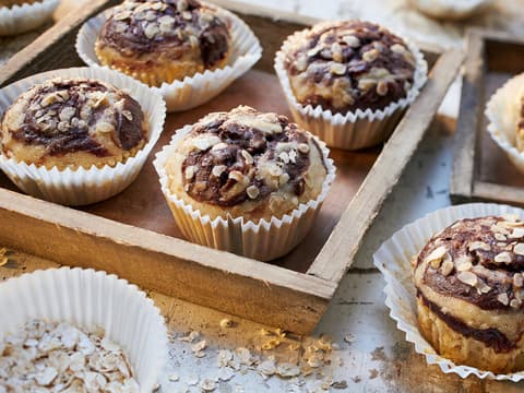 Vegane Muffins mit Haferflocken und Banane