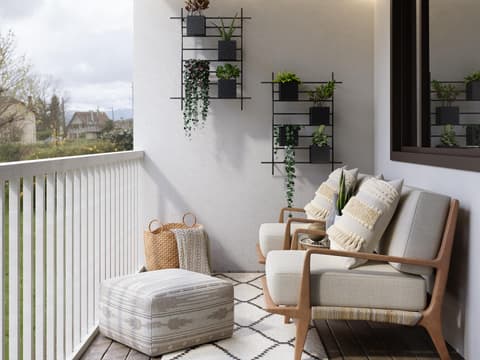 Ikea Balkon Dekoration Balkon mit Deko