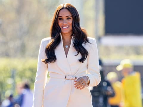Meghan Markle in beigem Blazer Meghan Markle in beigem Blazer