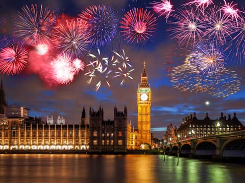 London Silvester-Feuerwerk