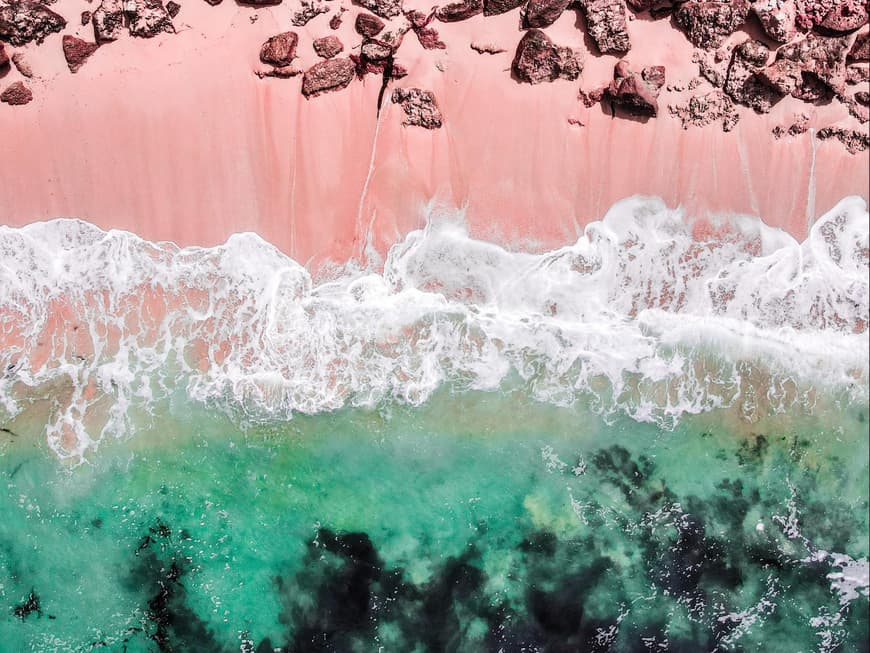 Pinker Sandstrand
