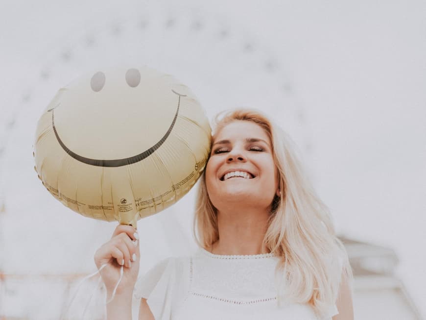 Frau Smiley Luftballon