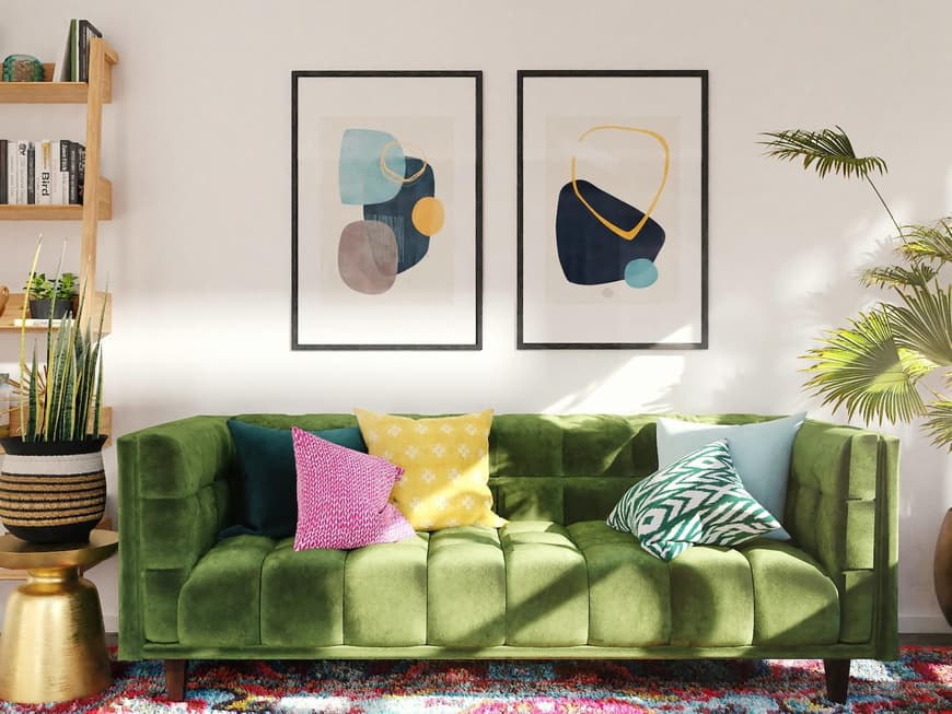 Sofa Samt grün