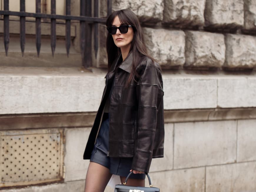 Lederjacke kombinieren: Outfit