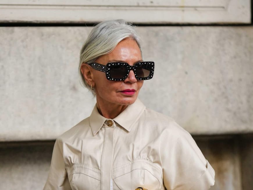 Streetstyle: Grece Ghanem im Hemdkleid