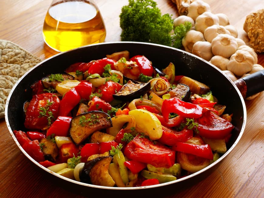 Zucchini-Paprika-Pfanne Zucchini-Paprika-Pfanne