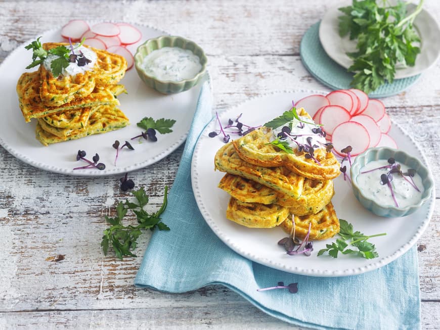 Zucchini-Käse-Waffeln