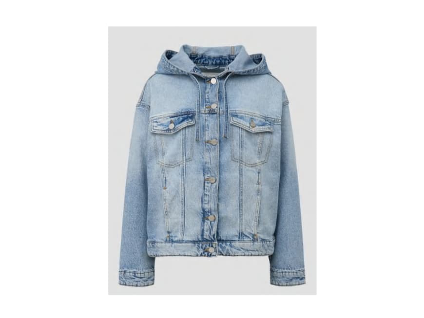 Jeansjacke mit Kapuze