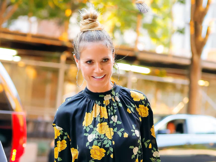 Heidi Klum mit Dutt
