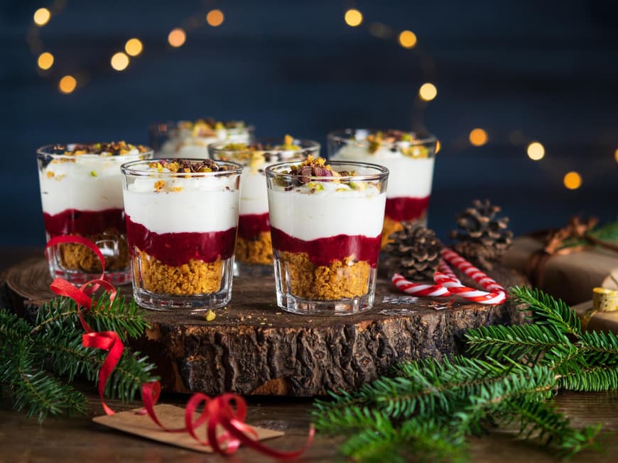 Weihnachtliche Dessert-Ideen Dessert im Glas