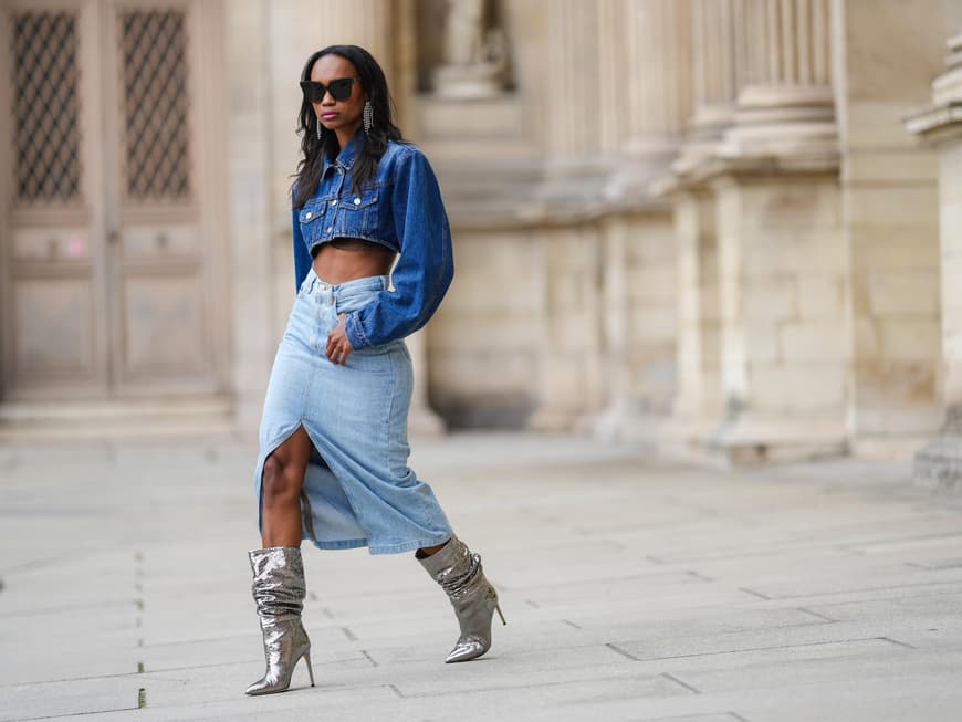 Emilie Joseph in Slouchy Boots