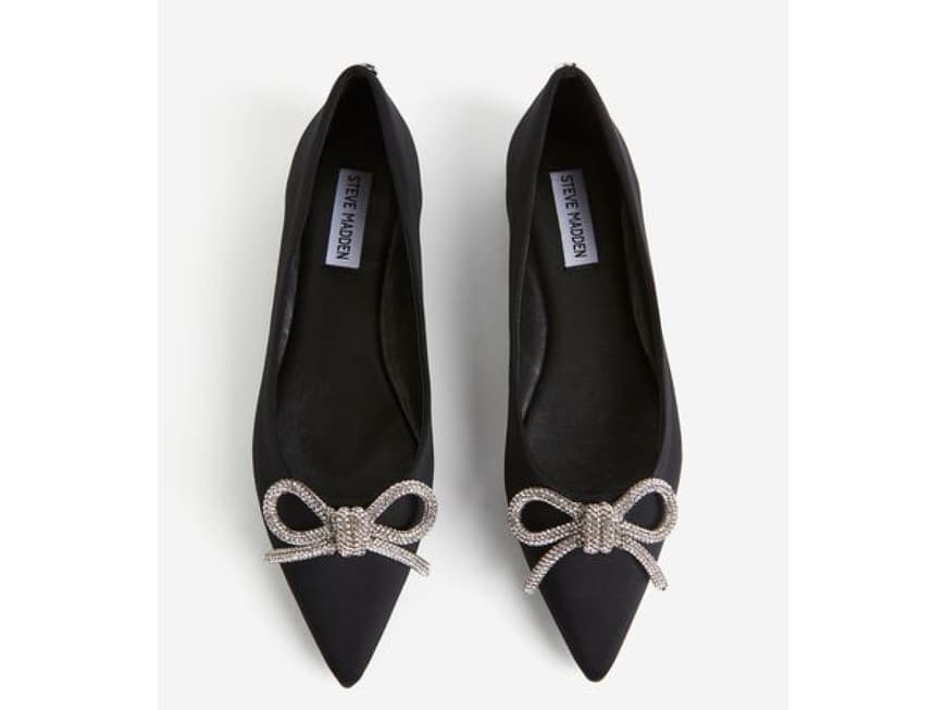 Schwarze Satin-Ballerinas von Steve Madden