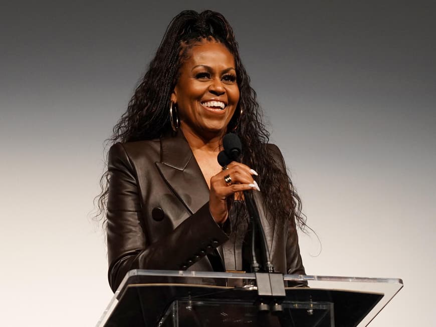 Michelle Obama hält eine Rede
