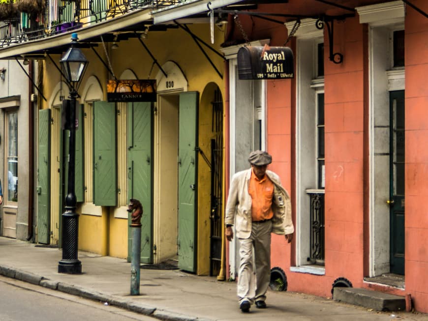 Häuserfront in New Orleans