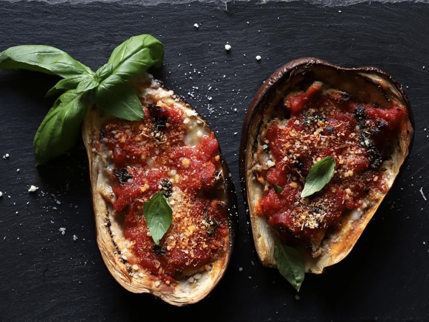 Gebackene Aubergine