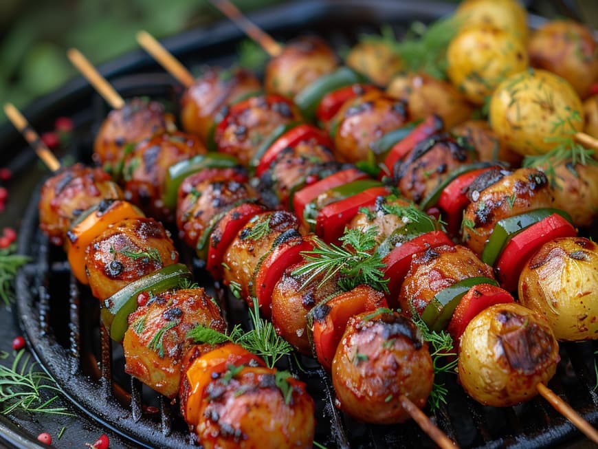 Kartoffel-Gemüse-Spieße