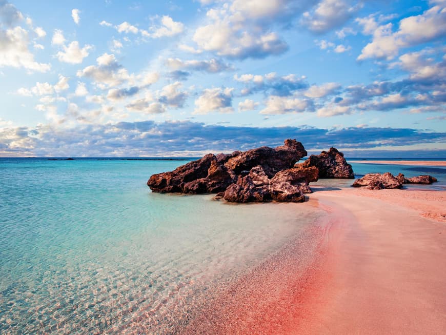 Der Strand von Elafonissi in Griechenland.