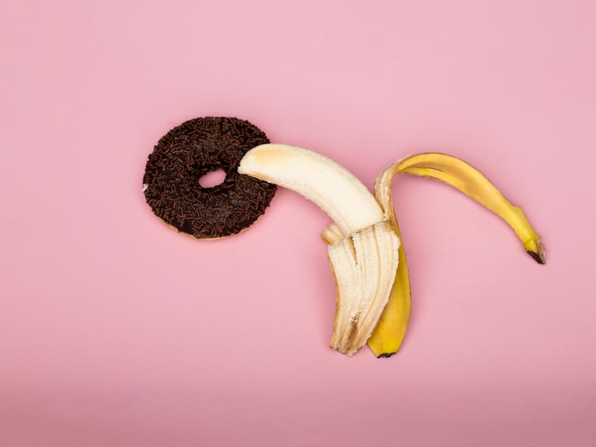 Banane in Donut