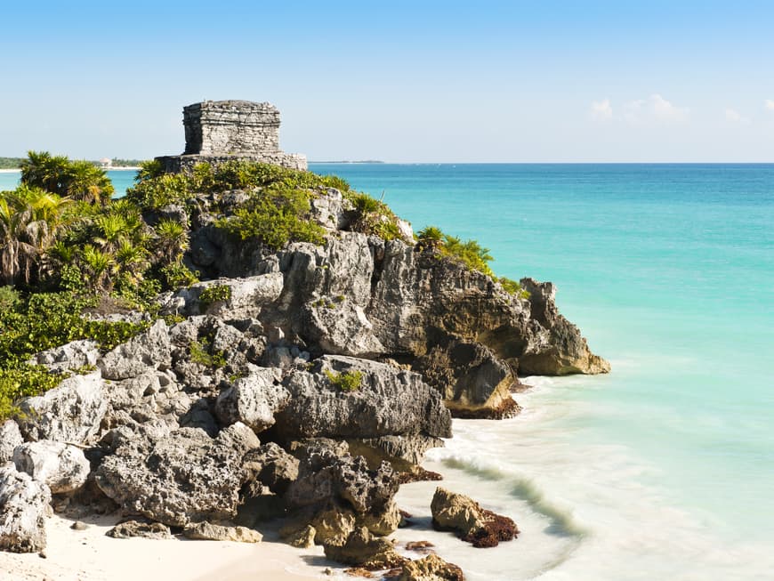 Ruine in Tulum in Mexiko. Ruine in Tulum in Mexiko.