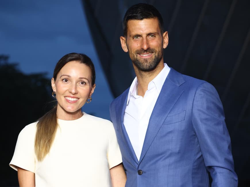 Novak Djokovic mit Ehefrau Jelena