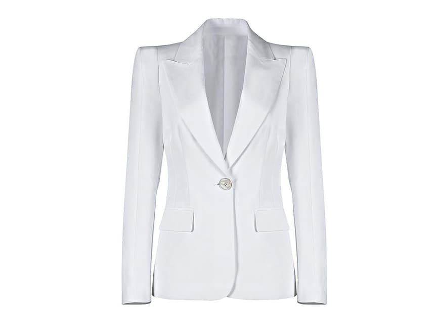 Taillierter Blazer aus Stretchwolle Taillierter Blazer aus Stretchwolle
