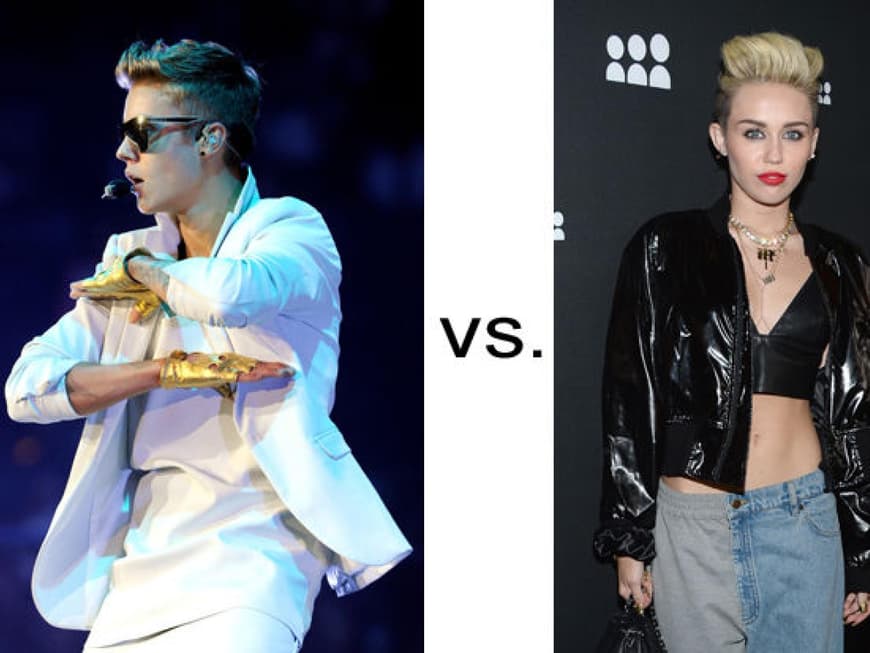 Justin Bieber vs Miley Cyrus Justin Bieber vs Miley Cyrus