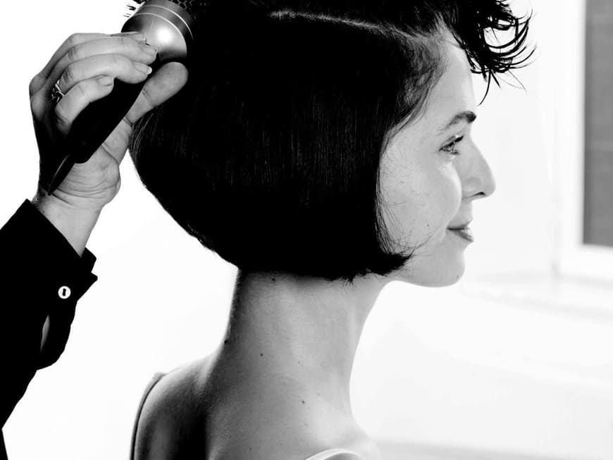 Haare föhnen 